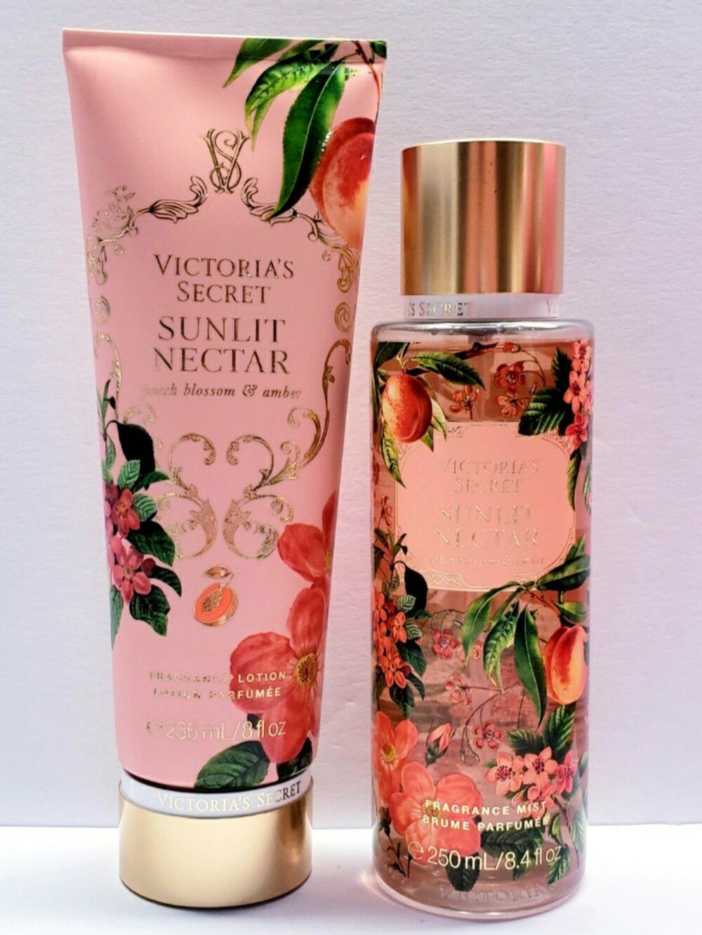 Victoria's Secret SUNLIT NECTAR Fragrance Lotion and Fragrance Mist - 2 pcs